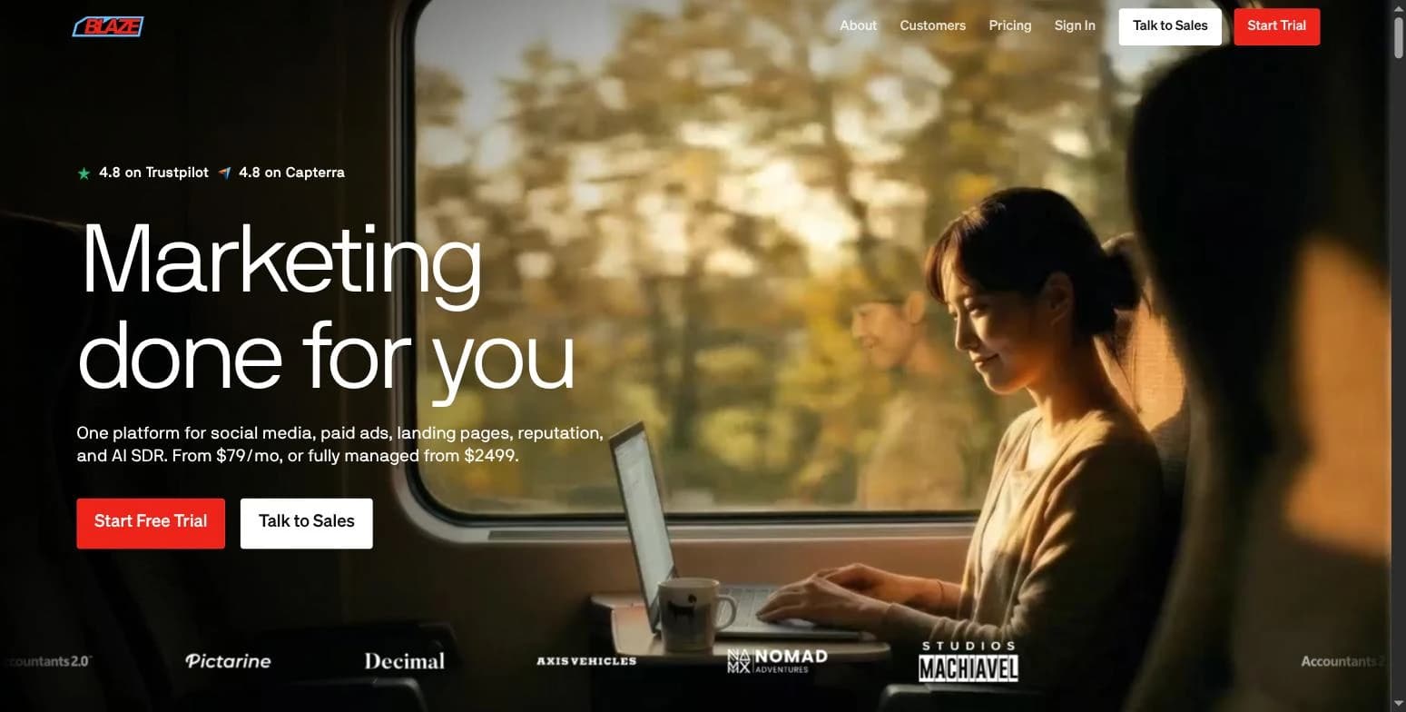 Homepage — "Marketing done for you"