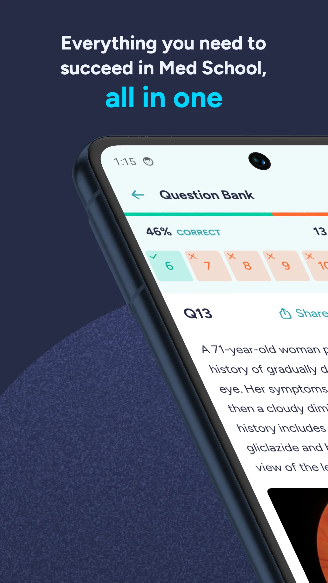 Question Bank — live scoring across specialties