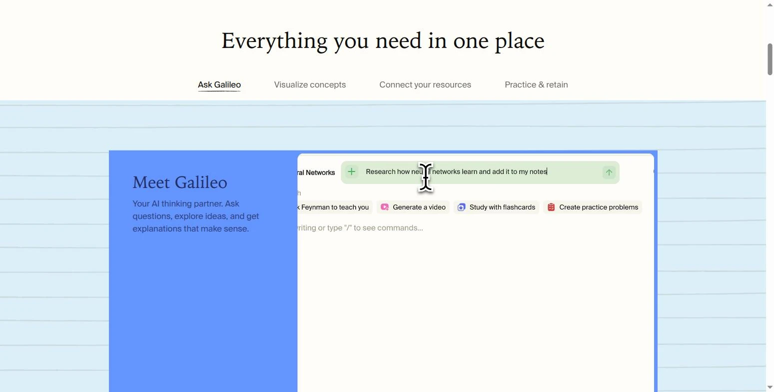 Meet Galileo — the AI thinking partner answering questions in context