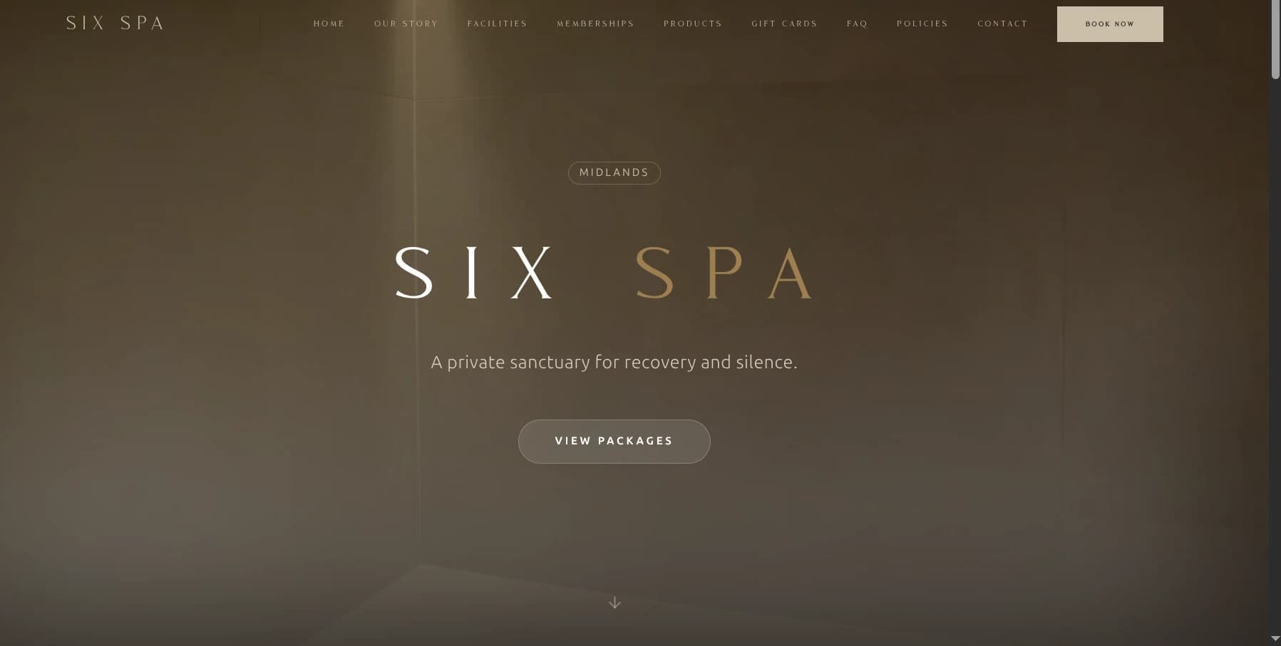 Homepage — "A private sanctuary for recovery and silence"